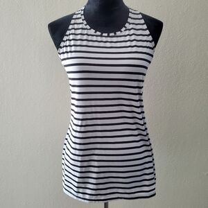 Athleta Striped Chi Active Racer Back Tank Size S